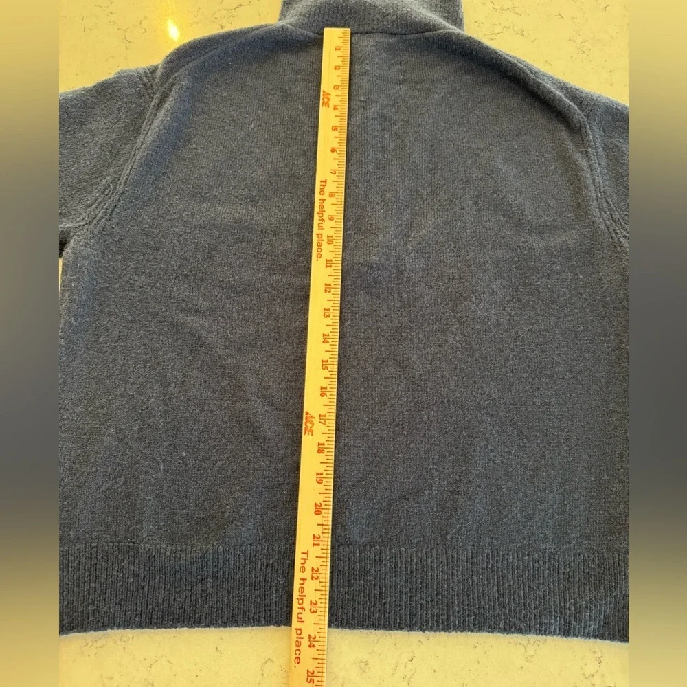 J.Crew Half Zip Wool Blend Navy Blue Sweater Women’s Size M Style BB639